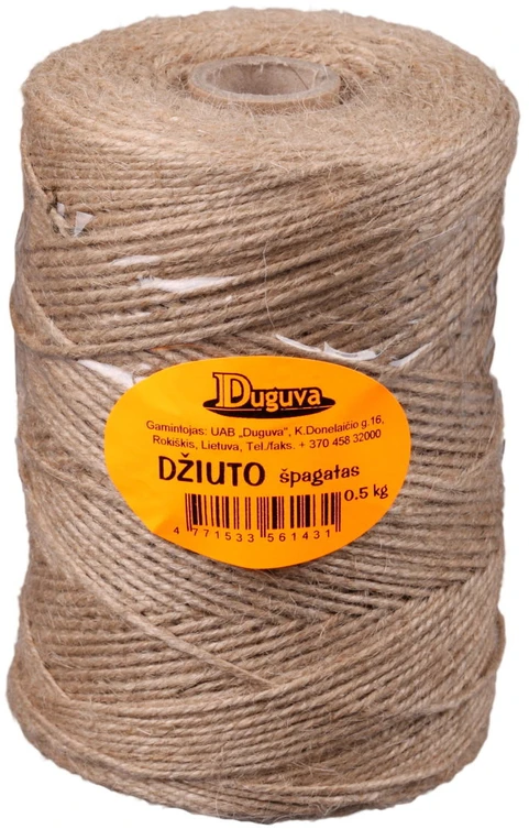 Džiuto špagatas 100g 70m rudas