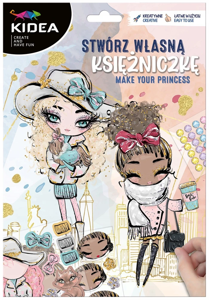 Sukurkite savo PRINCESS Astrophores lapus su lipdukais Diamonds 3+ Kidea