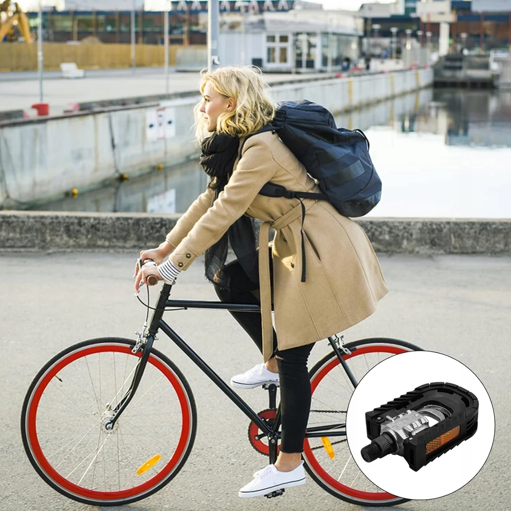 SULANKSTAMI DVIRAČIO PEDALAI 2 Vnt., TIK KALNŲ DVIRAČIAMS, LENKTYNINĖMS DVIRAČIAMS, JUODOS