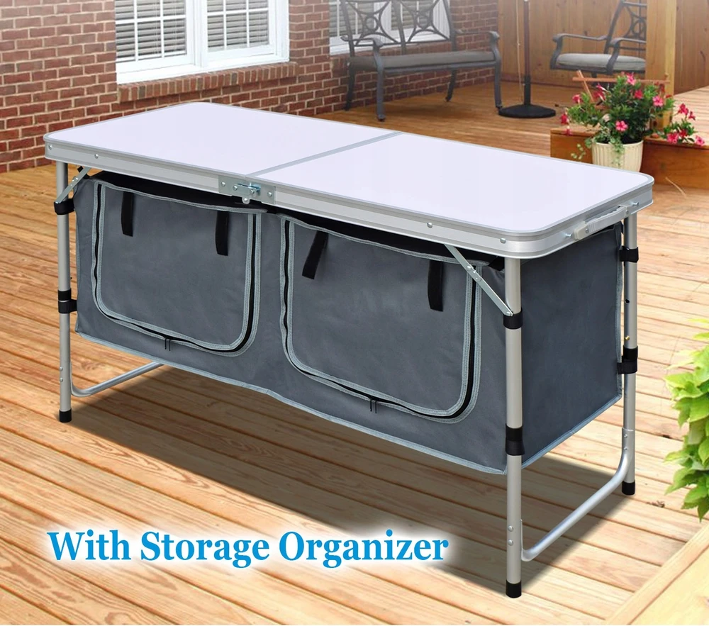 Sulankstoma kempingo spintelė 120 cm – „Premium Mobile Tourist Kitchen“.