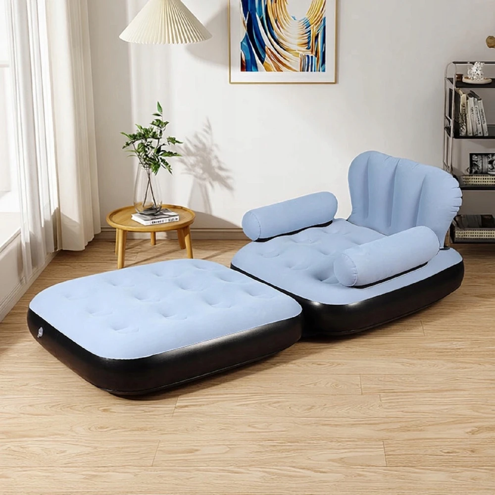 Sulankstoma pripučiama sofa su kojiniu pompa.