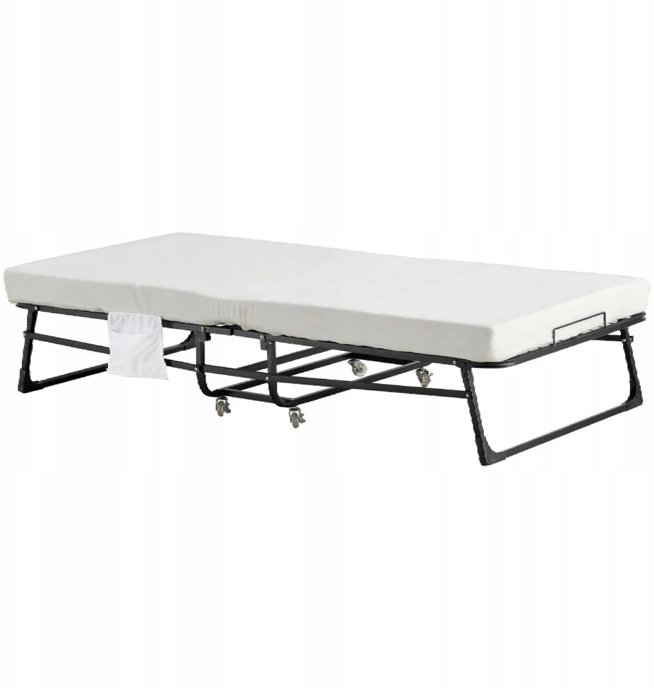 Sulankstoma turistinė lova Furnitex, 190x80x40 cm, juoda