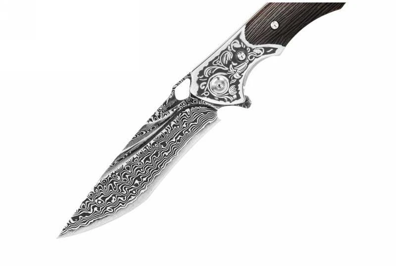 Sulankstomas Damasko plieno peilis Kamazaki KZI23056