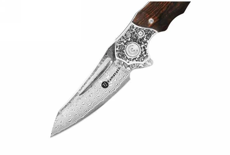 Sulankstomas Damasko plieno peilis Kamazaki KZI23006