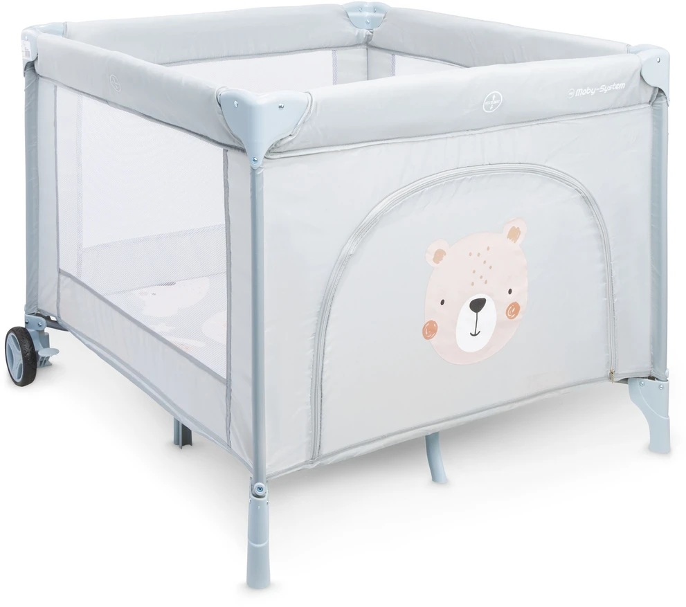 sulankstomas KOJEC Turistinė lovytė - Moby-System Teddy Bear 100x97x77cm