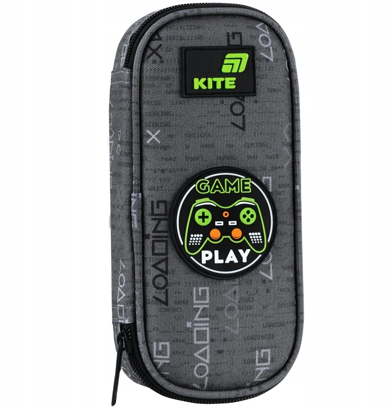 Sulankstomas mokyklinis pieštukų dėklas berniukams, pilkas Game Play Kite