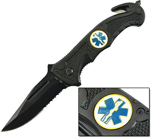 Peilis Mil-Tec Rescue Car Knife, juodas