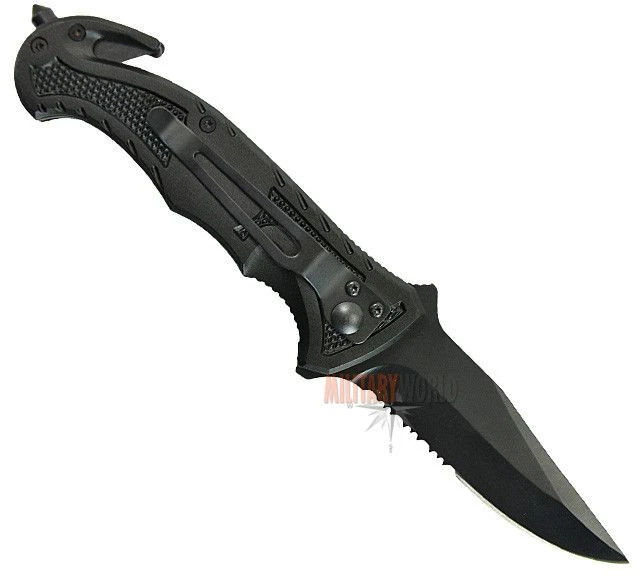 Peilis Mil-Tec Rescue Car Knife, juodas