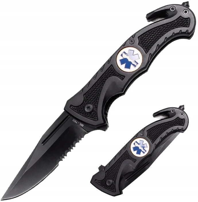 Peilis Mil-Tec Rescue Car Knife, juodas