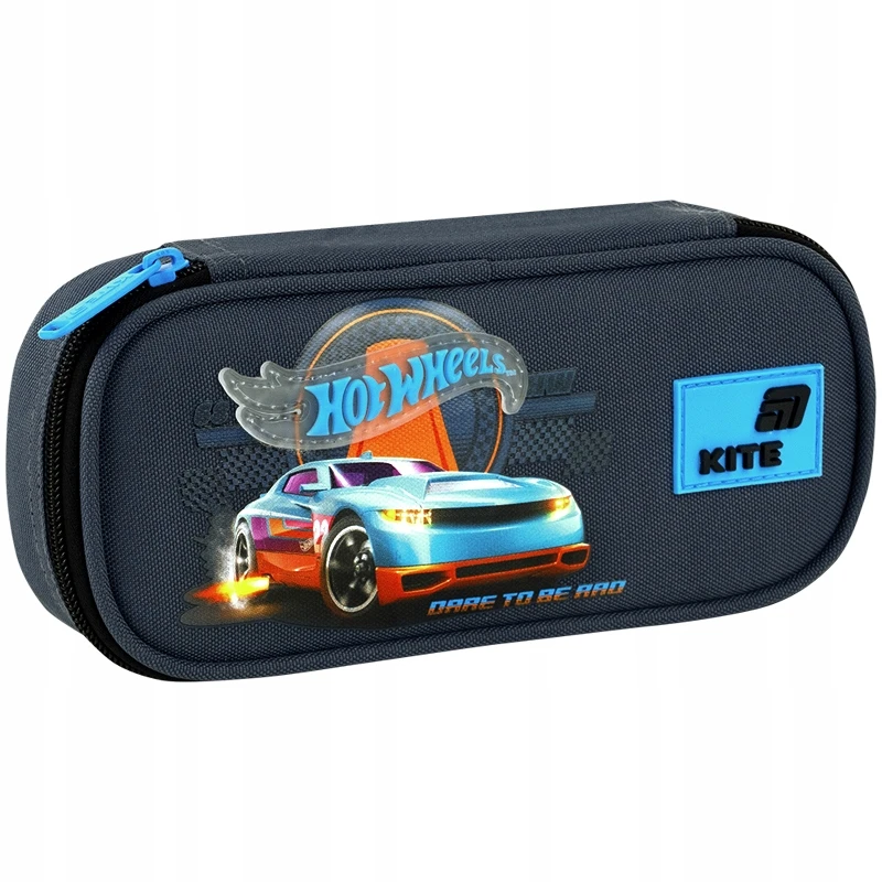 Sulankstomas pieštukų dėklas berniukams, mokyklinis mėlynas Hot Wheels Kite