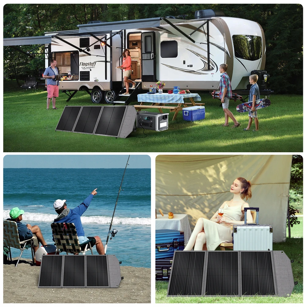 Sulankstomas saulės skydelis 100 W nešiojamas saulės įkroviklis, skirtas Ctolita Camping