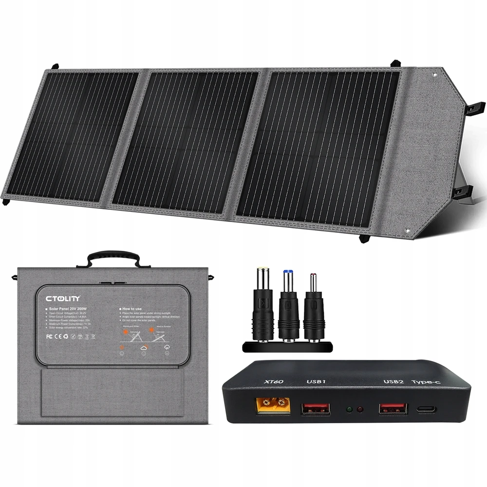 Sulankstomas saulės skydelis 100 W nešiojamas saulės įkroviklis, skirtas Ctolita Camping