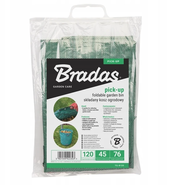 Bradas KOSZ OGRODOWY sulankstomas PICK-UP 120l