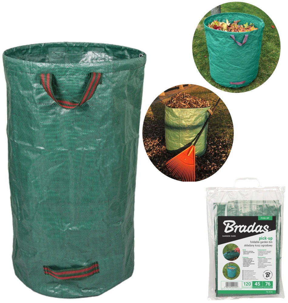 Bradas KOSZ OGRODOWY sulankstomas PICK-UP 120l
