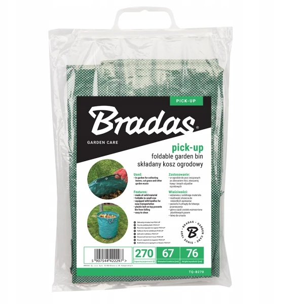 Bradas KOSZ OGRODOWY sulankstomas PICK-UP 270l