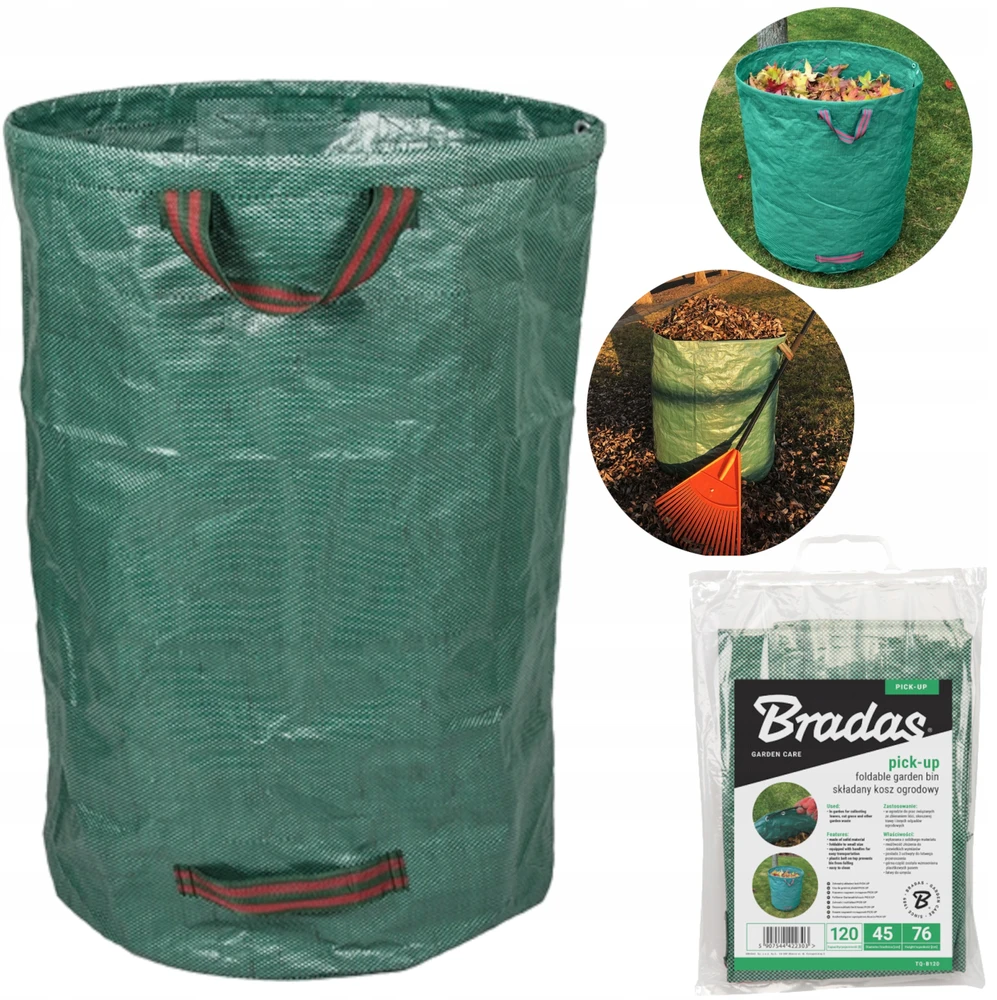 Bradas KOSZ OGRODOWY sulankstomas PICK-UP 270l
