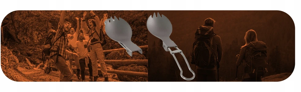 Rockland Airy Titanium Spork sulankstomas titaninis šaukštas-šakutė
