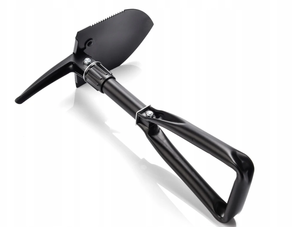 Sulankstomas turistinis kastuvas Meteor, 46 cm, juodas
