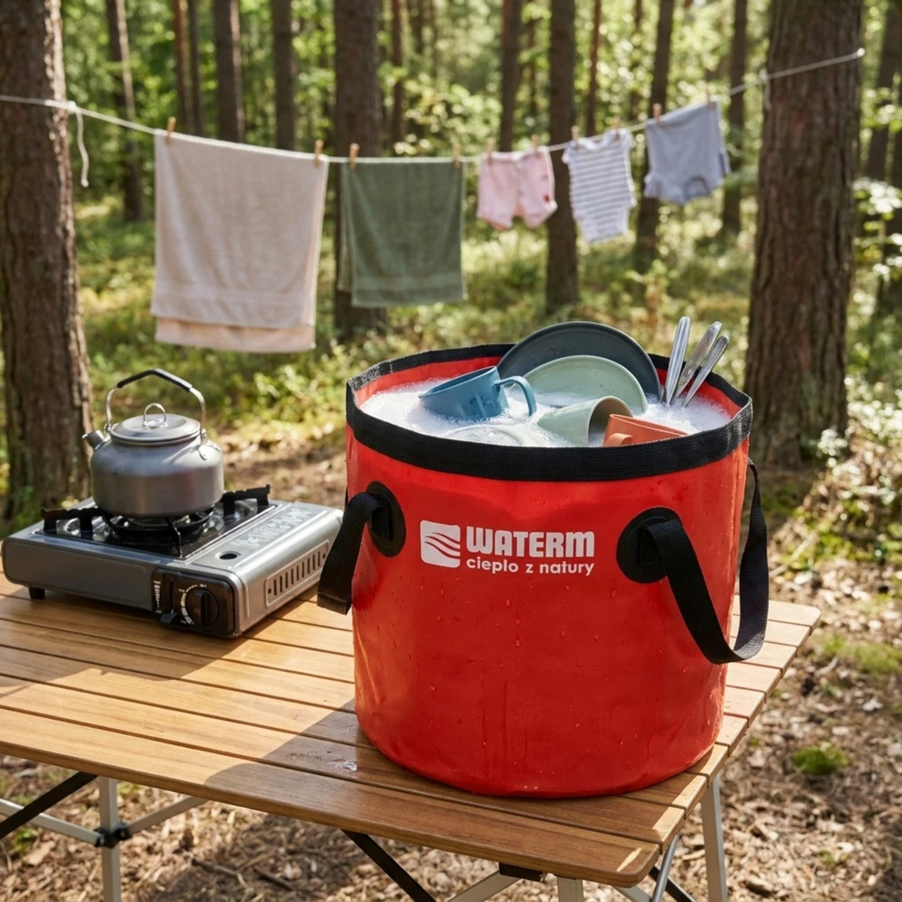 Sulankstomas turistinis kibiras, indas stovyklavimui, palapinė, stiprus, 20L