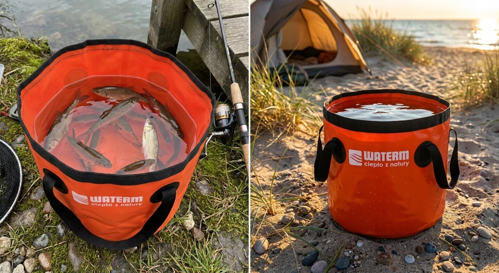 Sulankstomas turistinis kibiras, indas stovyklavimui, palapinė, stiprus, 20L