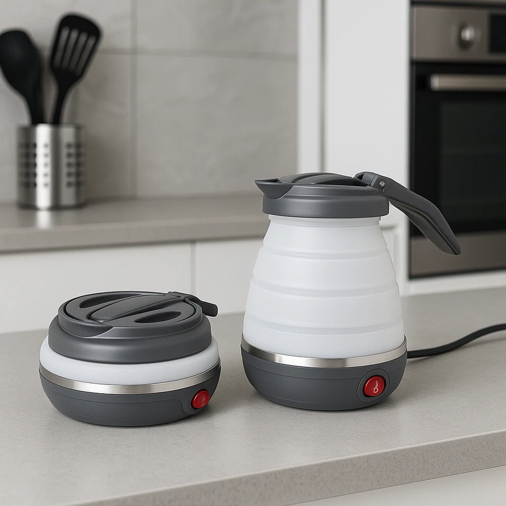 Adler Sulankstomas turistinis virdulys, silikonas, 0,6 l, 750 W, komplekte dėklas, Camry CR 1374
