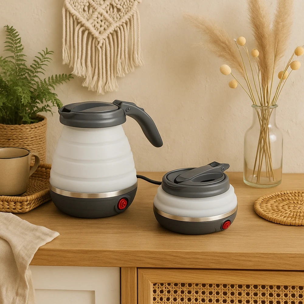 Adler Sulankstomas turistinis virdulys, silikonas, 0,6 l, 750 W, komplekte dėklas, Camry CR 1374