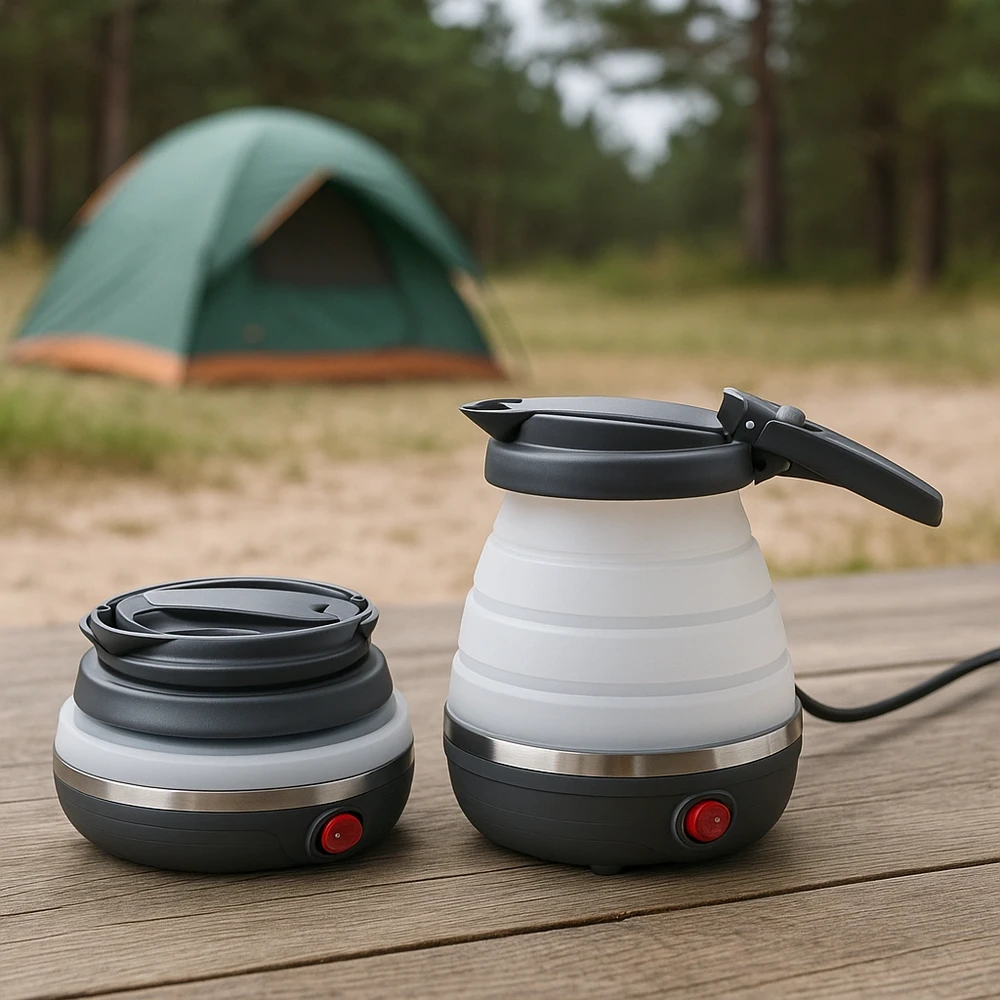 Adler Sulankstomas turistinis virdulys, silikonas, 0,6 l, 750 W, komplekte dėklas, Camry CR 1374