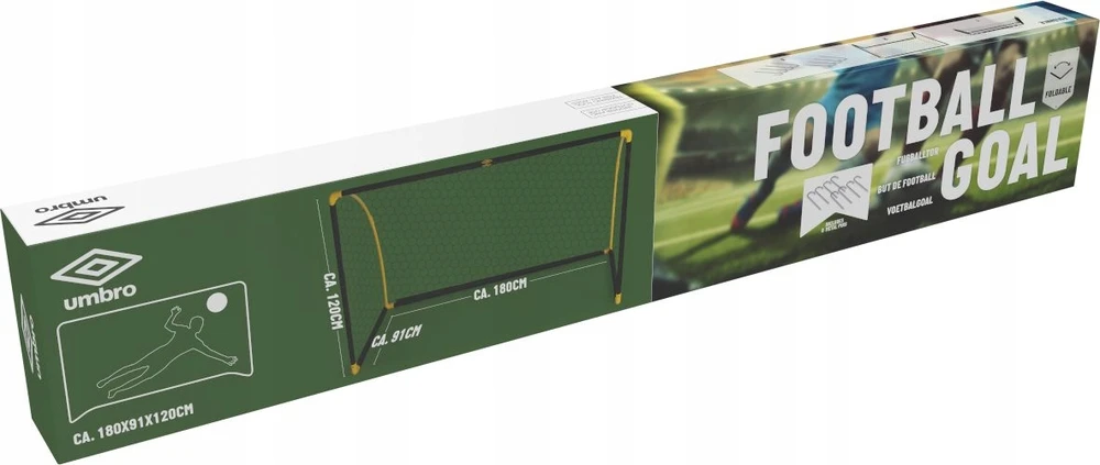 Sulankstomi fulbolo vartai Umbro180x120x91cm
