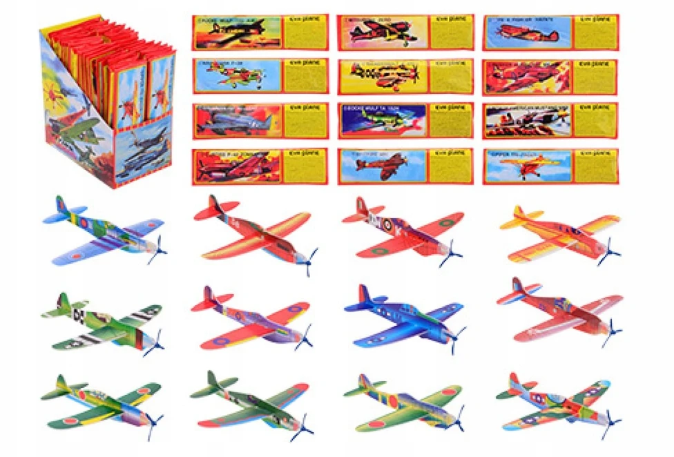 Sulankstomi sklandantys lėktuvai EVA PLANE Flying Gliders Johntoy lėktuvai