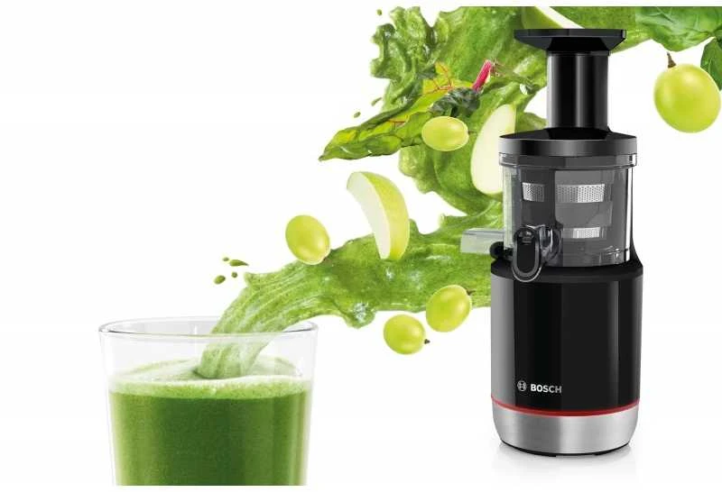 Bosch MESM731M Lėtaeigė sulčiaspaudė, VitaExtract, 150 W, Juoda, šiaušto nerūdijančio plieno