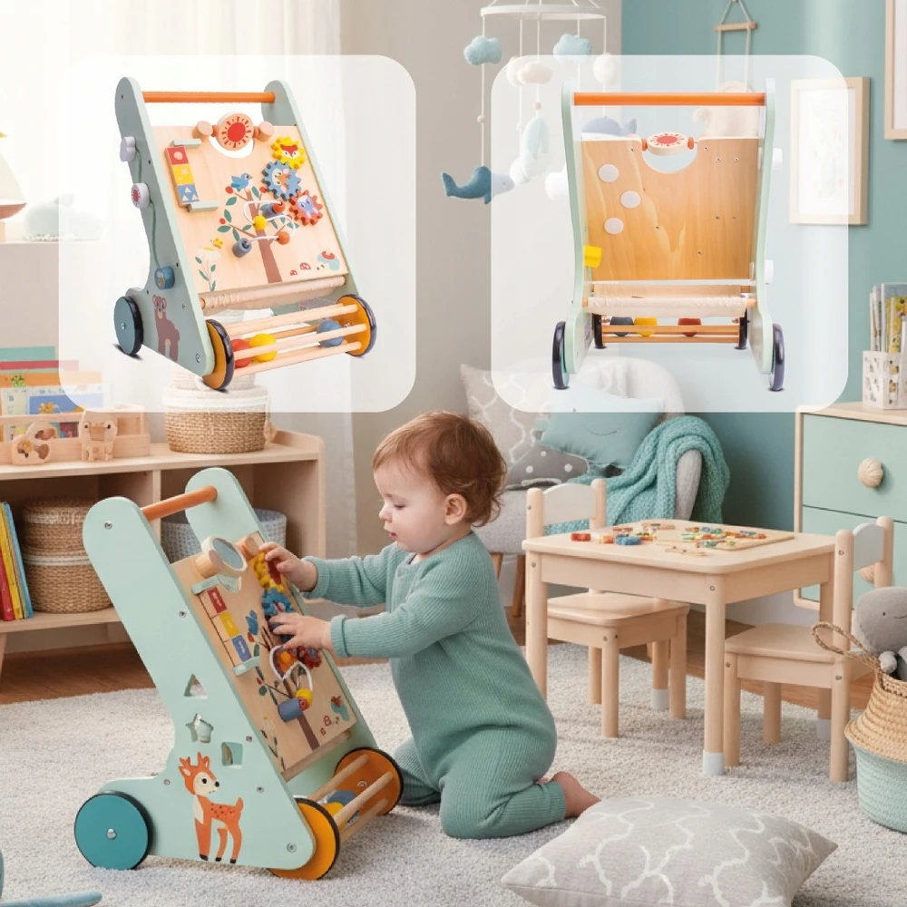 Sun Baby Medinė kūdikio stūmimo lenta Walker Sorter XXL