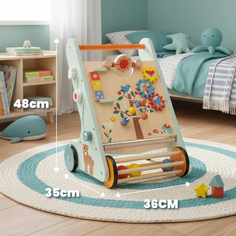 Sun Baby Medinė kūdikio stūmimo lenta Walker Sorter XXL