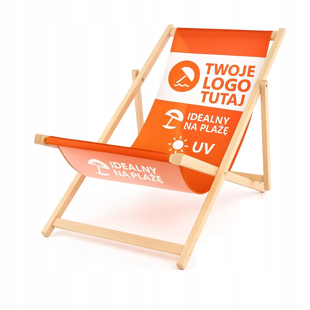 Sunbedchill PERSONALIZUOTA REKLAMA MEDINĖ šezlongas SU JŪSŲ LOGOTIPU, BET KOKIO RAŠTO