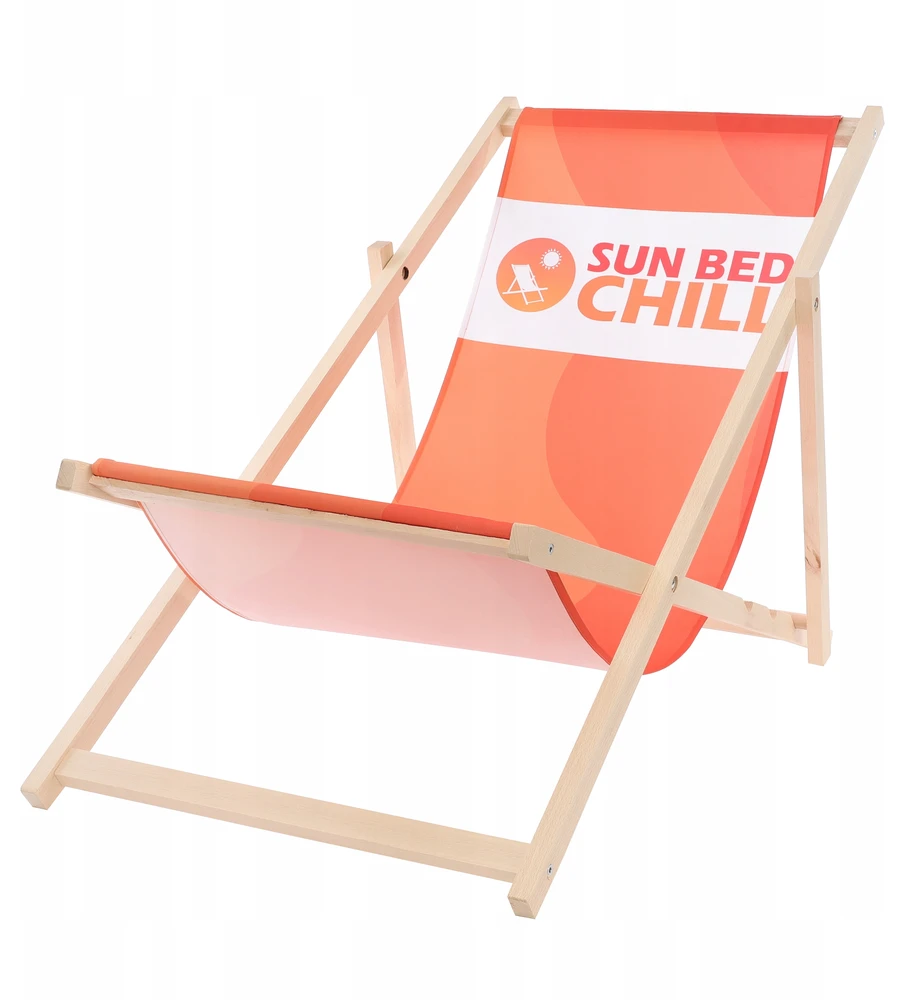 Sunbedchill PERSONALIZUOTA REKLAMA MEDINĖ šezlongas SU JŪSŲ LOGOTIPU, BET KOKIO RAŠTO