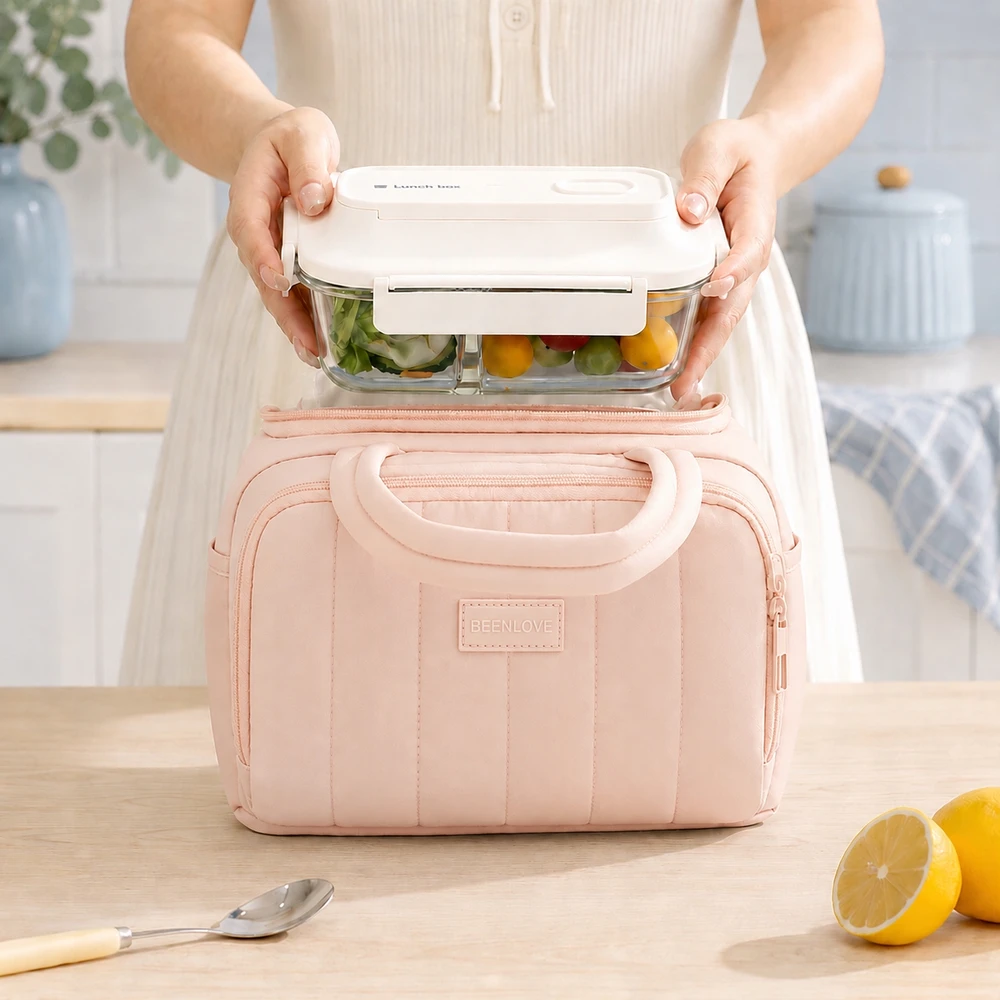 Sunlight THERMAL BAG PIETŲ DĖŽUTĖ KOSMETIKOS KREPŠELIS ORGANIZATORIUS ROŽINĖ
