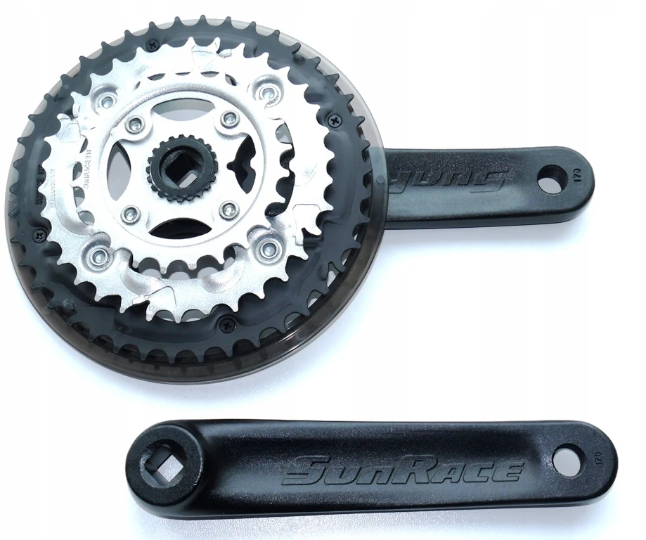Priekinio žvaigždžių blokas SunRace FCM500 42x34x24T 170mm 6/7/8-speed su CG