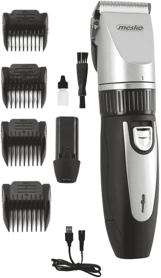 Mesko | Hair clipper for pets | MS 2826 | Corded/ Cordless | Juodas/Sidabrinis