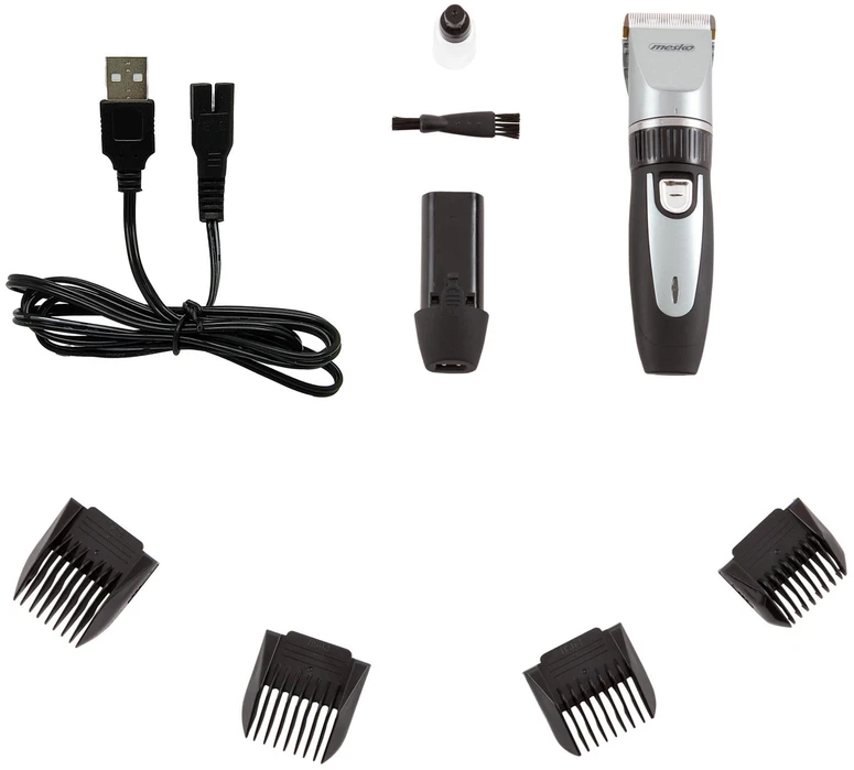 Mesko | Hair clipper for pets | MS 2826 | Corded/ Cordless | Juodas/Sidabrinis