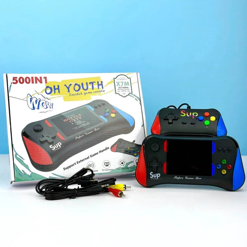 SUP Nešiojama mini konsolė Retro 500 Games Gameboy Extra žaidimų kilimėlis vaikams