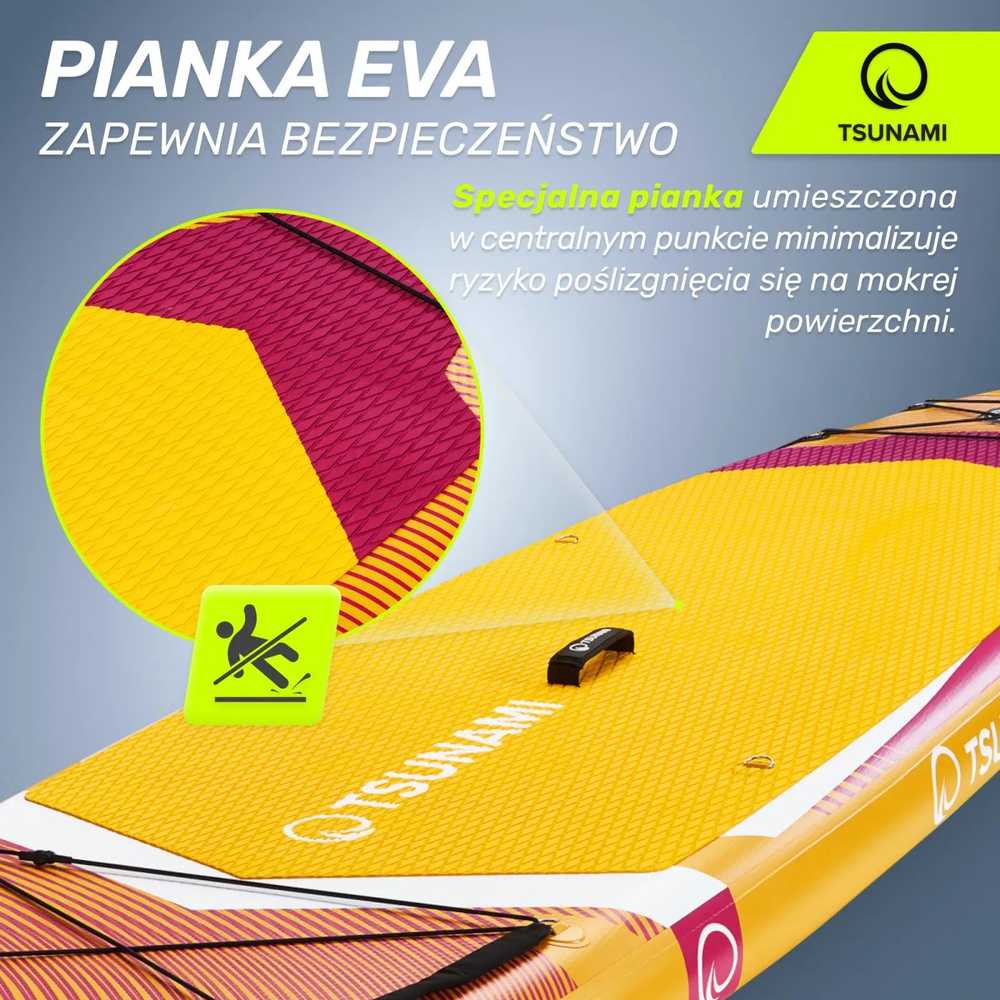 Pripučiama irklentė, vandens sportui, su reguliuojamu irklu, geltona, 350 cm