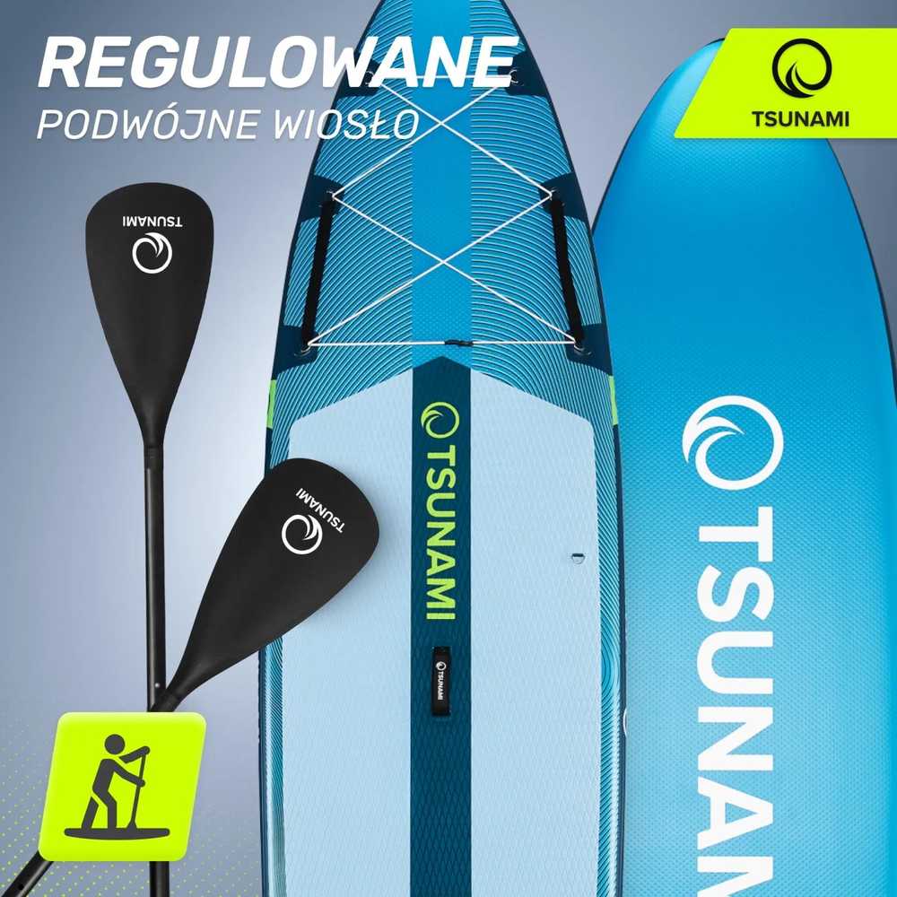 Pripučiama irklentė, vandens sportui, su reguliuojamu irklu, 350 cm ilgio, įvairiaspalvė, 150 kg talpa, pilnas komplektas