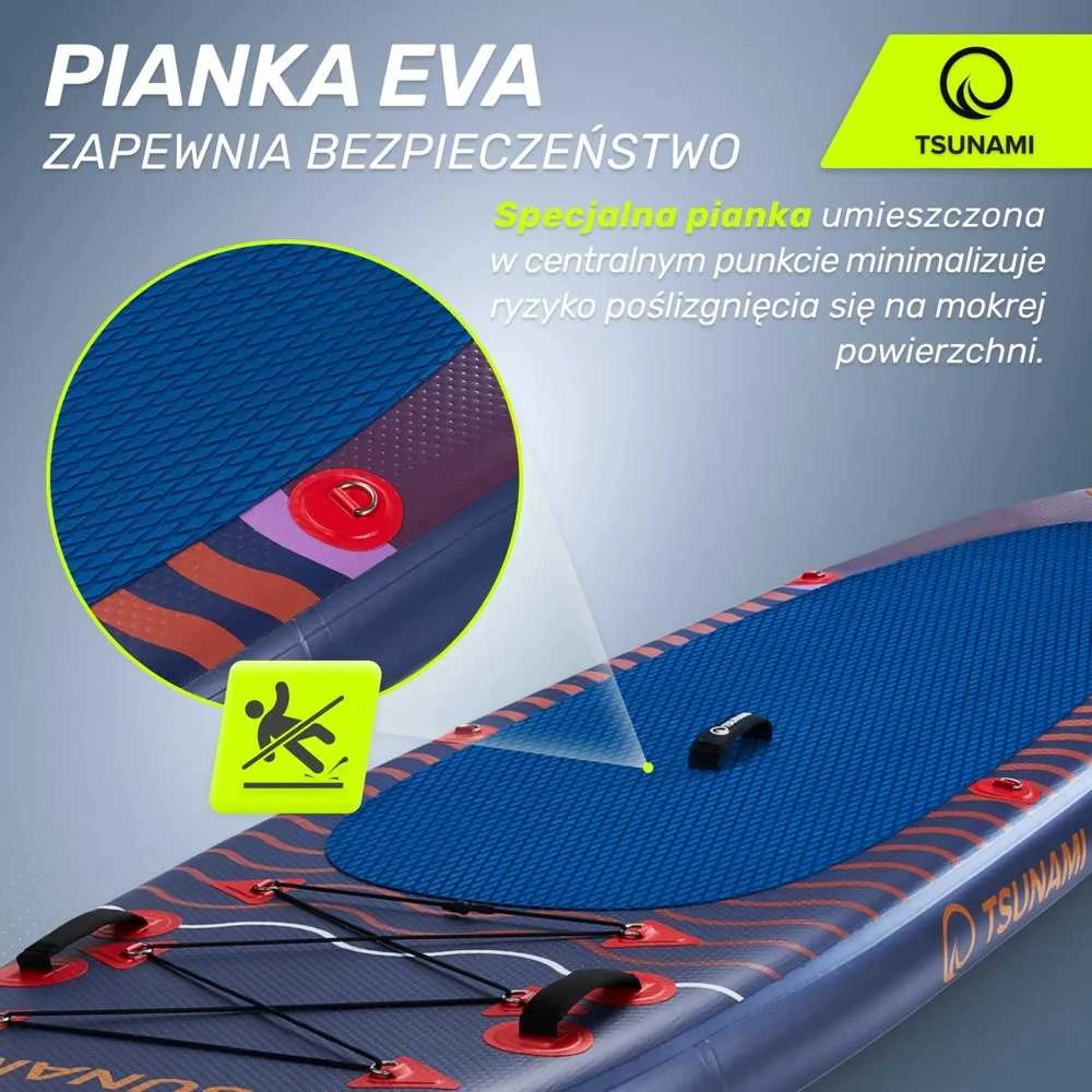 Pripučiama irklentė, vandens sportui, su kuprine ir pompa, 350 cm ilgio, įvairiaspalvė SUP