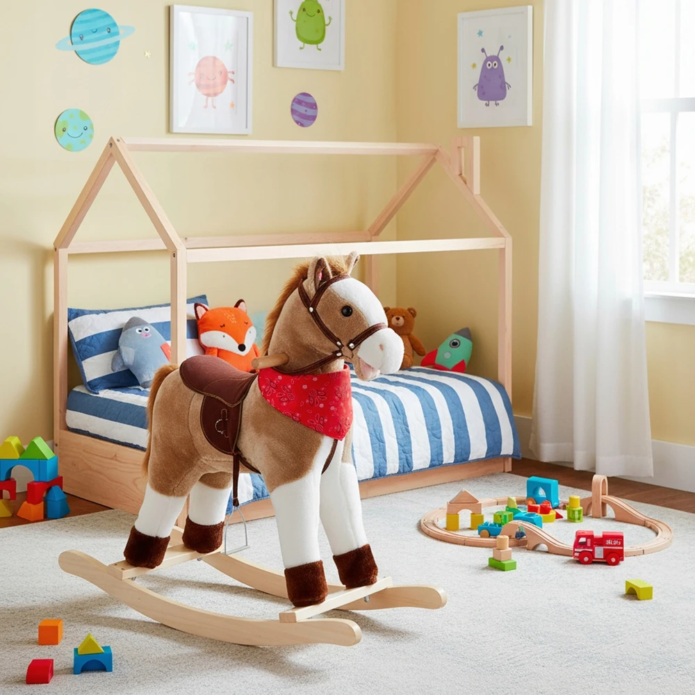SUPAMASIS ARRGAS DIDELIS 74cm supamasis žirgas GALLOPING ROCKING TIL Sesttino