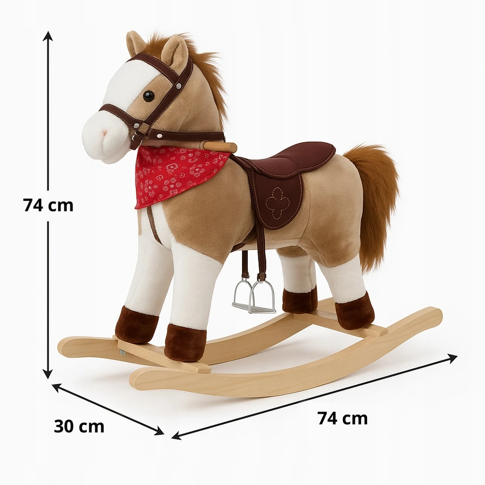 SUPAMASIS ARRGAS DIDELIS 74cm supamasis žirgas GALLOPING ROCKING TIL Sesttino