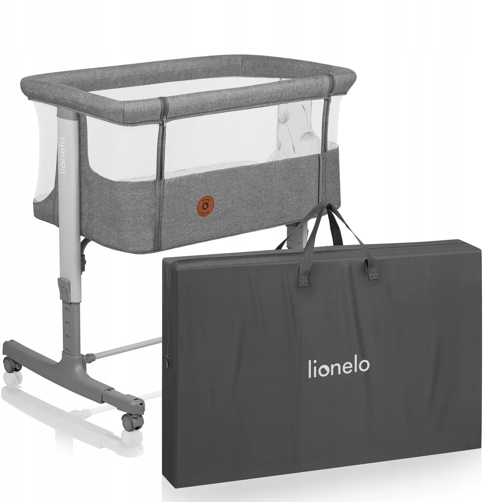 Supamoji lovelė, lovelė prie lovos ir laisvai stovinti lovelė 3 viename, iki 9kg, AURORA, smėlio spalvos, Lionelo