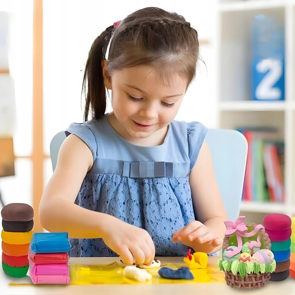 SUPER CAY PLASTICINE CAY POLYMER PUTO KŪRYBINĖ MASĖ 96 Vnt.