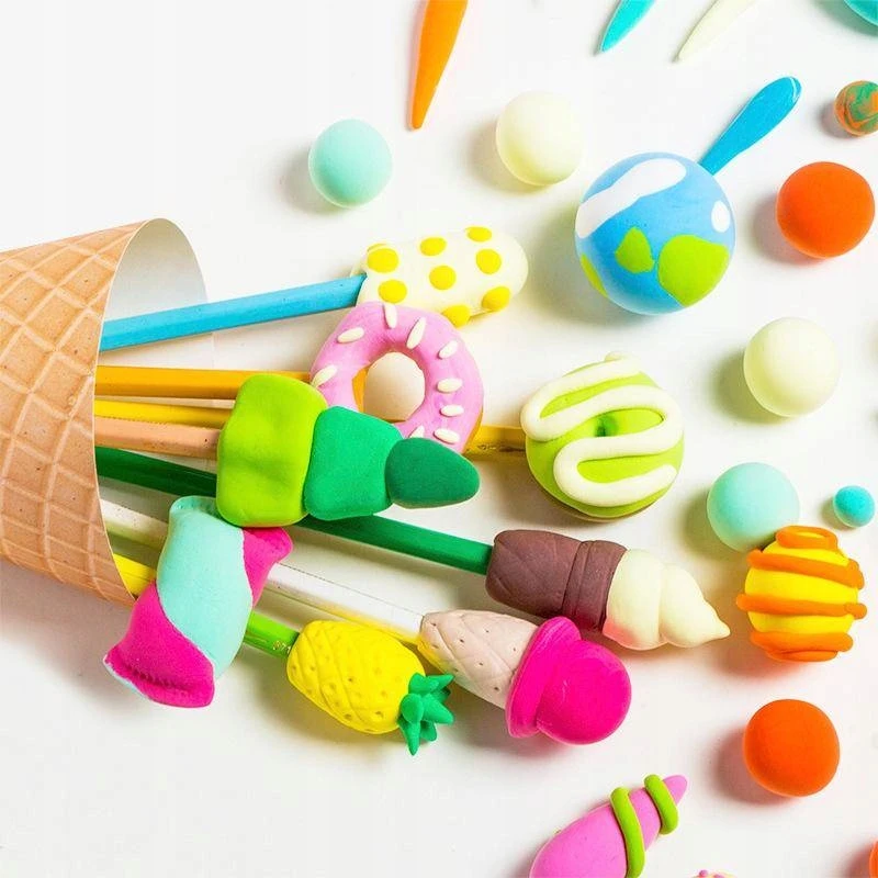 SUPER CAY PLASTICINE MOLIS POLIMERINĖ PUTOS 12 SPALVŲ KŪRYBINĖ MASĖ