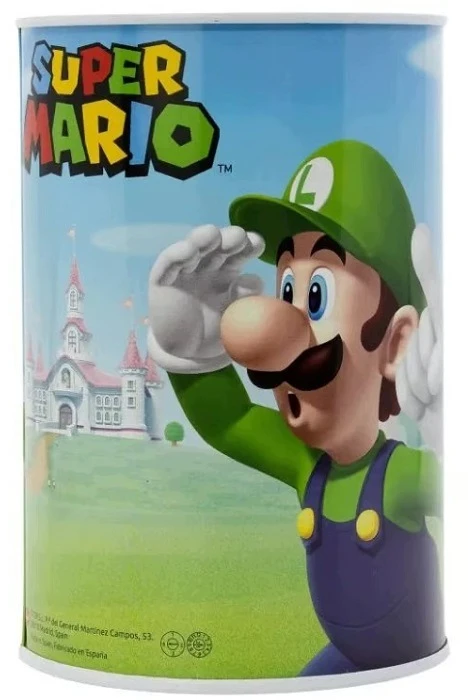SUPER MARIO. Didelė METALOWA SKARBONKA. NIEOTWIERANA