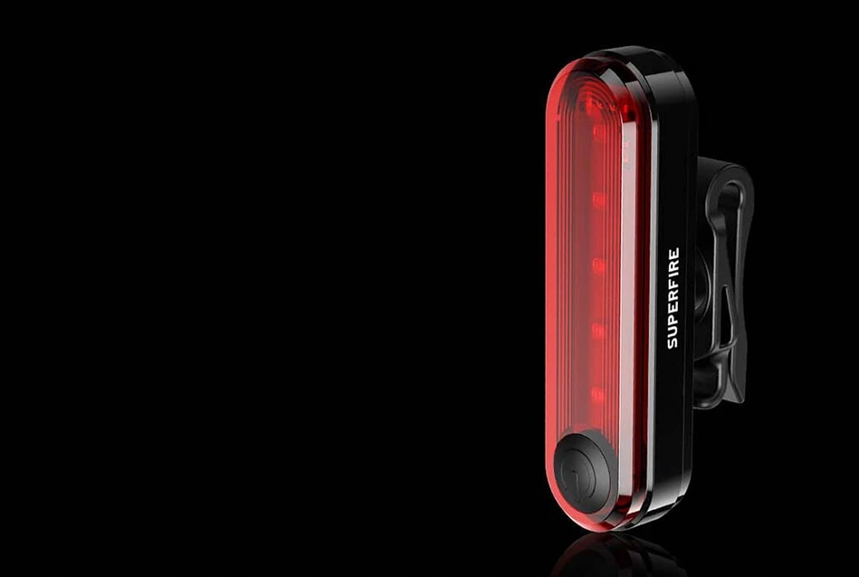 Galinis dviračio žibintas Superfire BTL01 USB 230mAh