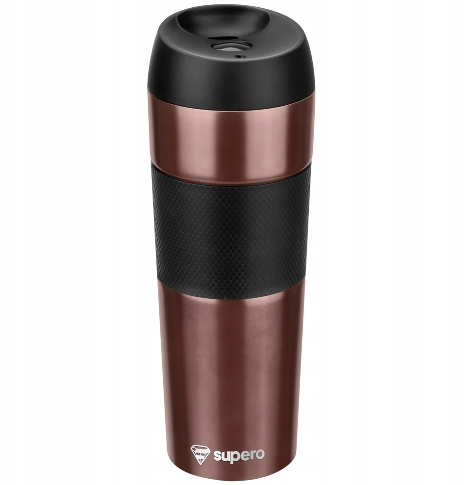 Supero Terminis puodelis, termosas, nepralaidus kelioninis buteliukas kavai, arbatai, 12-24h, 450ml